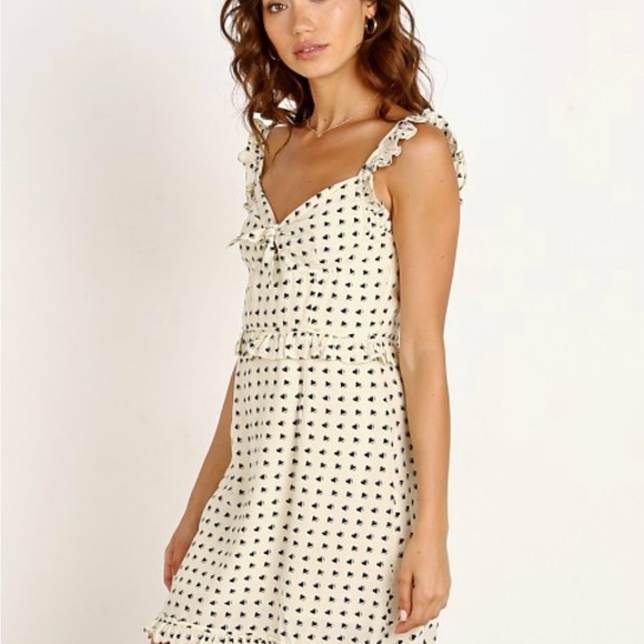 For Love of Lemons Heart Print Mini Dress - Picture 3 of 7